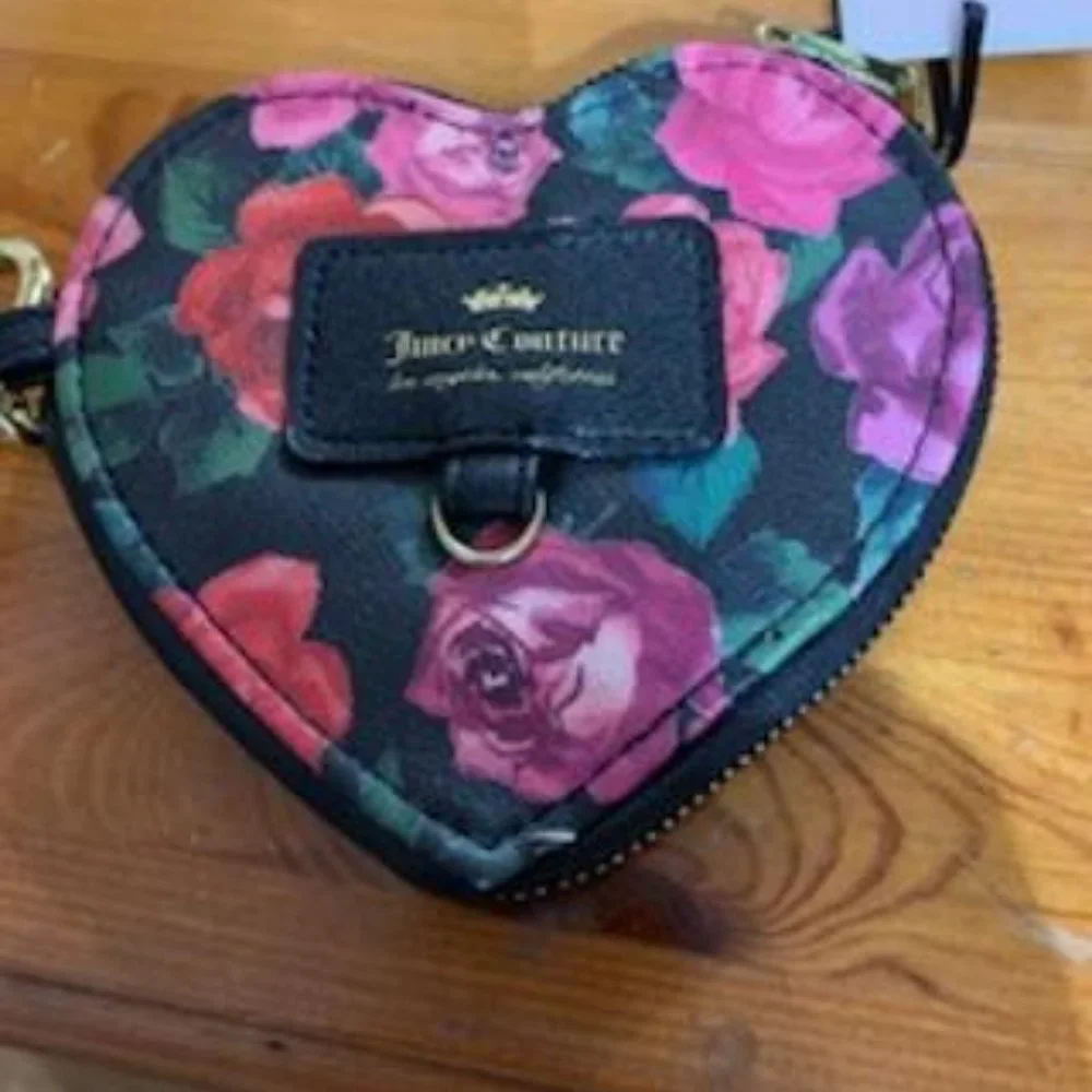 Juicy Couture School Charm heart Shaped coin purse